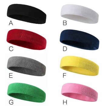 Pure Color Sports Headband Headwear με απορροφητικό ιδρώτα Ζώνη μπάσκετ Αντιιδρωτική ζώνη Fitness Fitness Sweat Guide