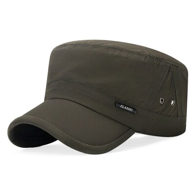 Vīriešu beisbola cepure Kadetu cepure elpojoša regulējama plakana vāciņš Pavasara vasaras aizsargcepure ikdienas āra anti-UV vāciņš