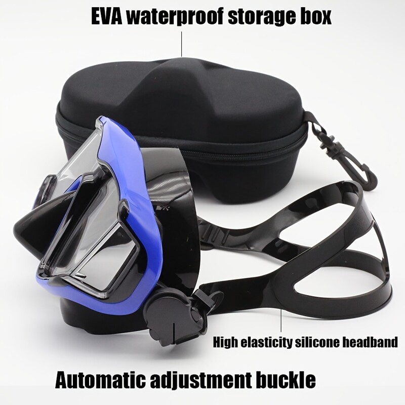 Nardymo kaukė Panoraminė trijų langų kompiuterio lęšiai nardymo kaukė Didelio elastingumo silikoninė galvos juosta Reguliuojamas lengvas dirželis