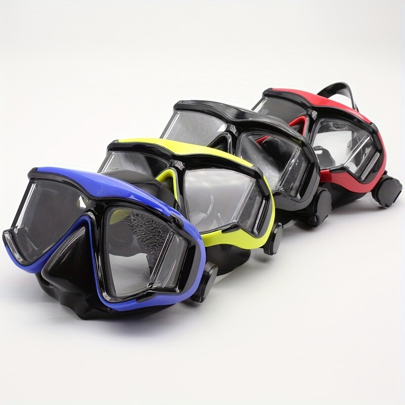 Nardymo kaukė Panoraminė trijų langų kompiuterio lęšiai nardymo kaukė Didelio elastingumo silikoninė galvos juosta Reguliuojamas lengvas dirželis