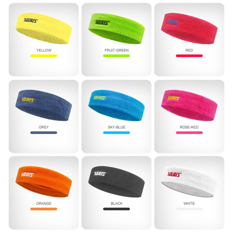 AOLIKES augstas kvalitātes kokvilnas sviedru galvas saite vīriešiem vīriešu sviedru lente sievietēm joga matu lentes galvas sviedru lentes sporta drošība