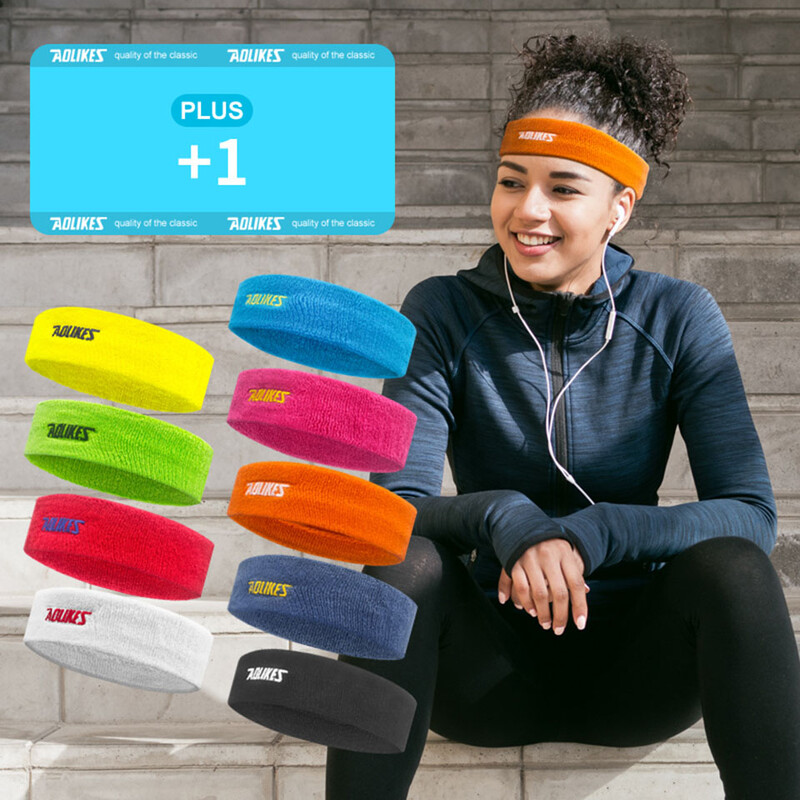 AOLIKES augstas kvalitātes kokvilnas sviedru galvas saite vīriešiem vīriešu sviedru lente sievietēm joga matu lentes galvas sviedru lentes sporta drošība