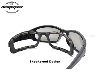 Polarized Tactical Glasses Γυαλιά Καμουφλάζ με 4 φακούς Airsoft Γυαλιά ασφαλείας για Υπαίθρια Πεζοπορία Σκοποβολή Αντιανεμικό