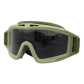 Airsoft Tactical Goggles Αντιανεμικά γυαλιά προστασίας από τη σκόνη 3χρωμων φακών σκοποβολής Motocross ορειβατικά γυαλιά ασφαλείας