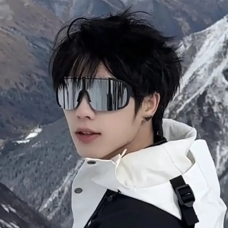 Ochelari de schi cu cadru mare Ochelari de schi UV400 anti-ceață Ochelari de schi pentru sport în aer liber Ochelari de snowboard pentru zăpadă pentru tineri adulți