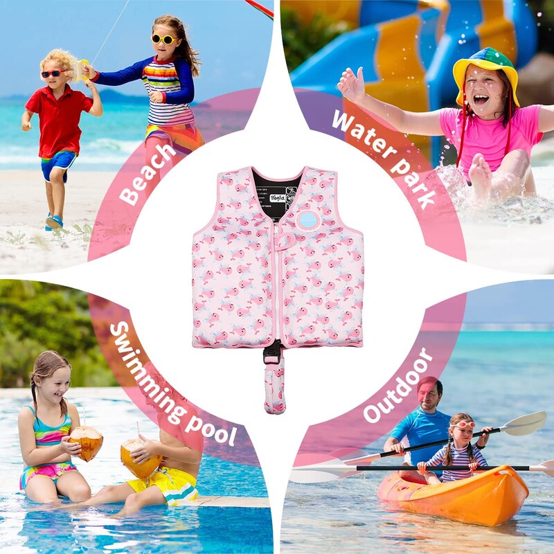 Mudilastele hõljuvad ujumisvestid Kid Vest Floation ujumistrikoo ujumistrikoo reguleeritava turvarihmaga Unisex lastele