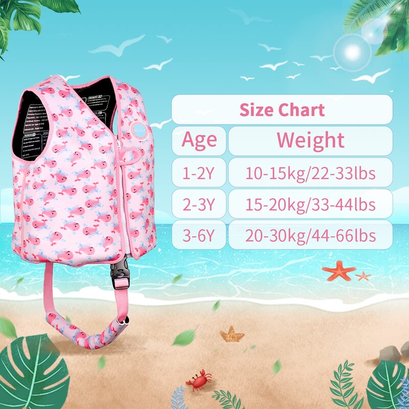 Mudilastele hõljuvad ujumisvestid Kid Vest Floation ujumistrikoo ujumistrikoo reguleeritava turvarihmaga Unisex lastele