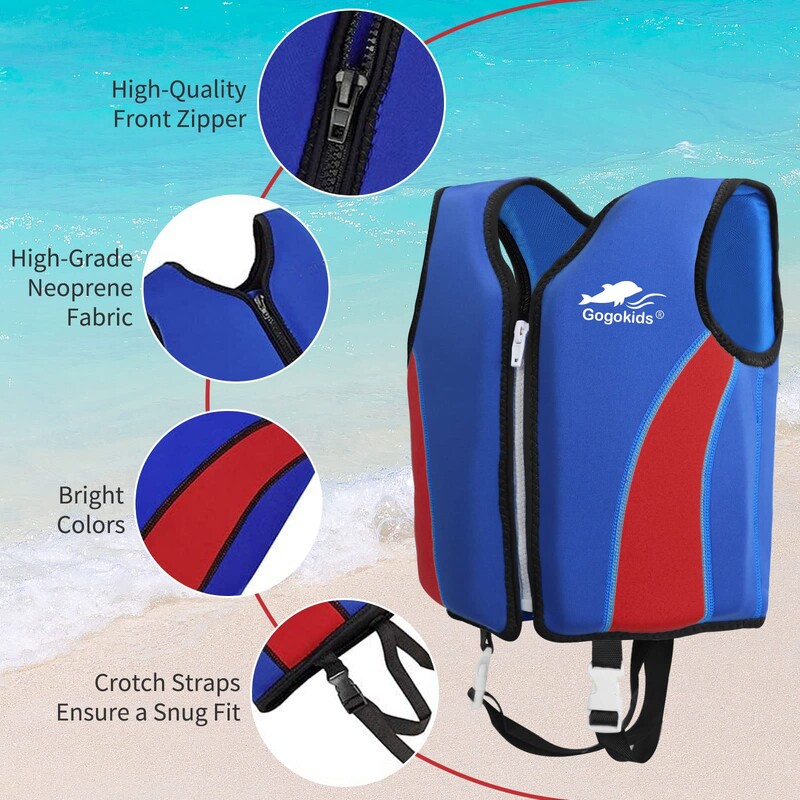 Gogokids Kids ujumisvest Baby Folat ujumistreening jakk Väikelaste ujumiskostüüm Ujumisriided lastele vanuses 2-9 aastat