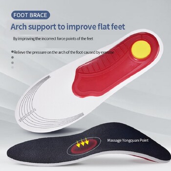 Premium Πάτοι Υποστήριξη Ψηλής Αψίδας Gel Pad 3D Arch Support Flat Feet for Women Ανδρικό Ορθοπεδικό Μαξιλάρι απόσβεσης Πόνου