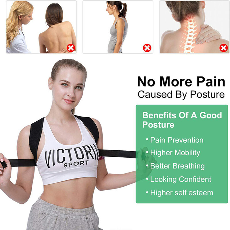 Brâu de susținere a spatelui pentru a îmbunătăți corectorul posturii spatelui Vestă Curea de postură pentru coloană Corector de cocoașă a gâtului Corecția de targă
