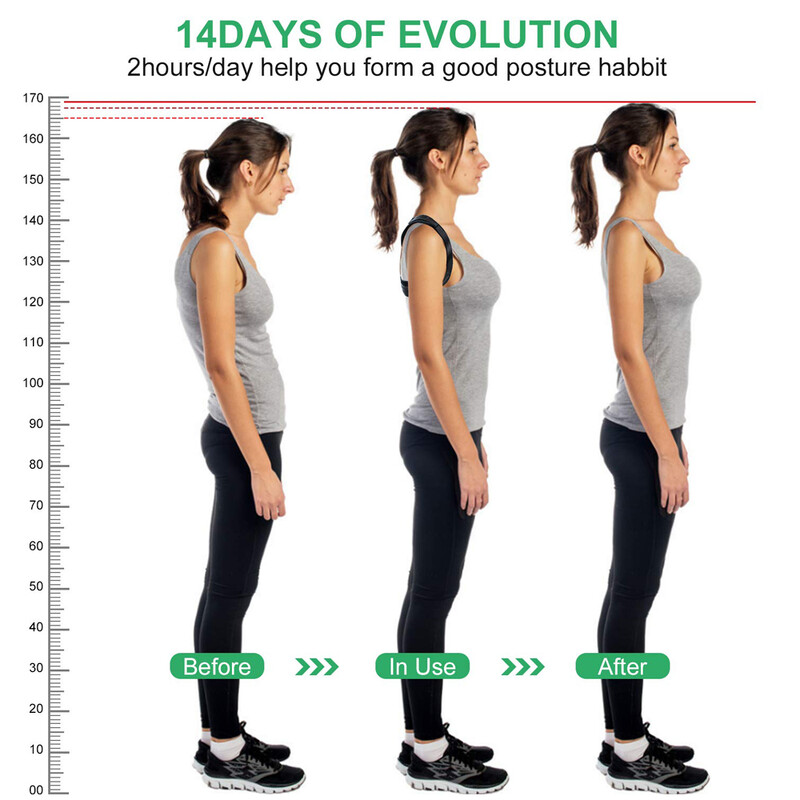 Brâu de susținere a spatelui pentru a îmbunătăți corectorul posturii spatelui Vestă Curea de postură pentru coloană Corector de cocoașă a gâtului Corecția de targă