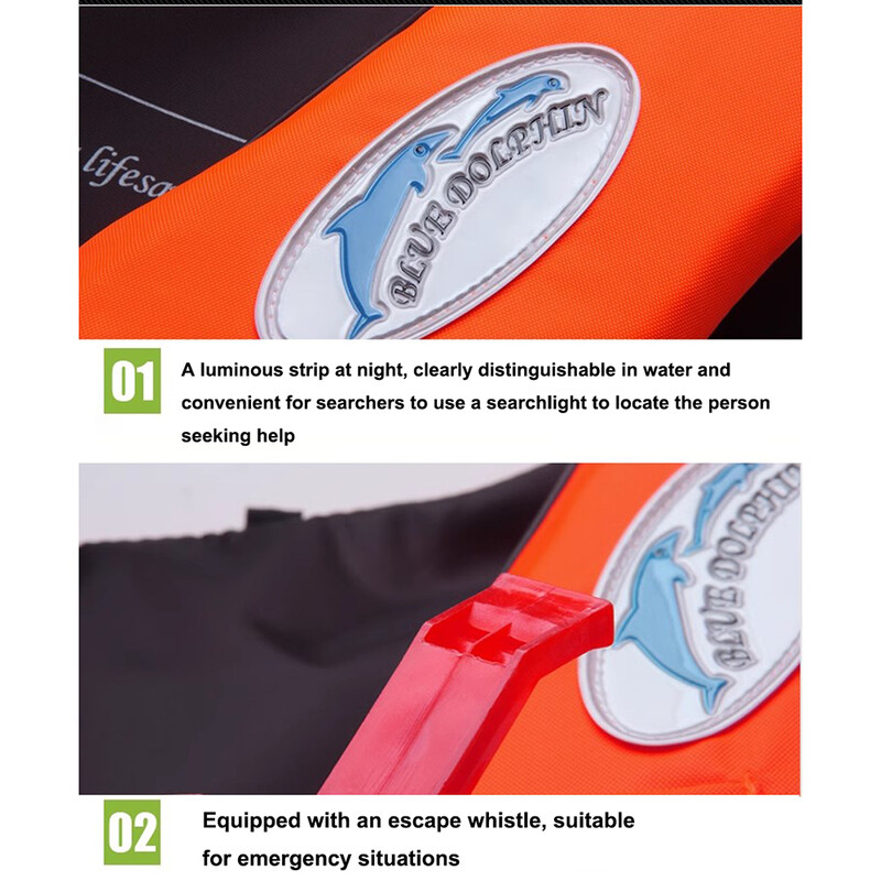 Vonkajšia záchranná vesta pre dospelých, nastaviteľný vztlak, oblek na prežitie z polyesteru, detská záchranná vesta s píšťalkou