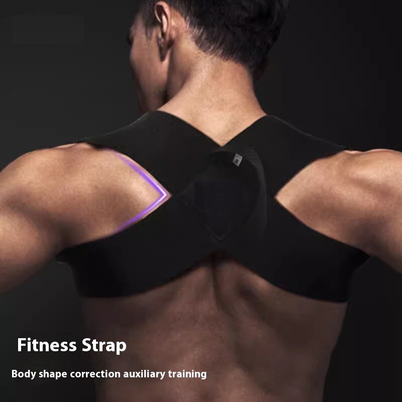1 bucă corector de postură pentru susținerea spatelui superior, orteză ajustabilă pentru corectarea posturii spatelui pentru bărbați, bretele pentru umeri, dispozitiv de îndreptare a spatelui