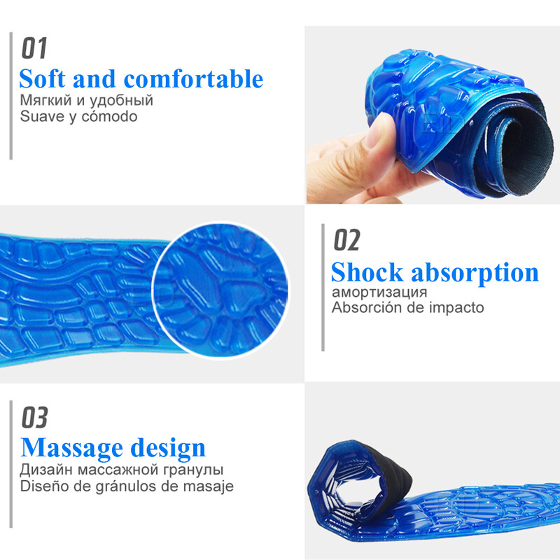 Branțuri cu gel pentru masaj moale EiD Pernă de absorbție a șocurilor Alergare Merse Branțuri confortabile cu gel de masaj pentru pantofi Talpă femeie bărbați