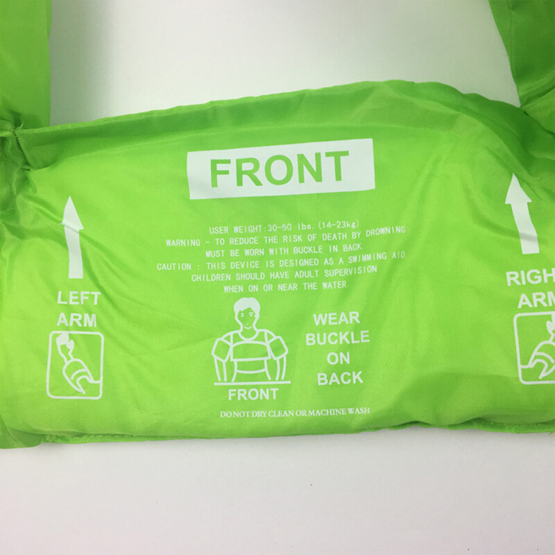 Copii Copii Bebeluși Desene animat nou Float Braț Înot Cartoon Life Float Jachetă Vestă de siguranță Verde