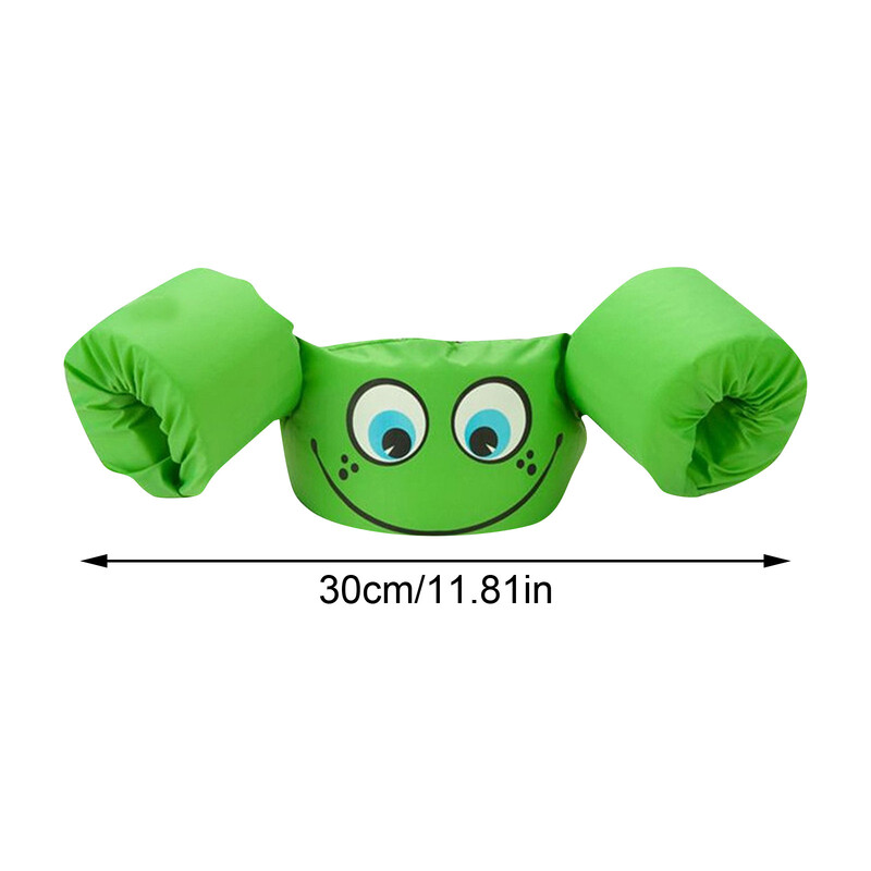 Copii Copii Bebeluși Desene animat nou Float Braț Înot Cartoon Life Float Jachetă Vestă de siguranță Verde