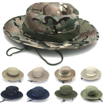 Protecție solară Boonie Hat Tactical Summer Sun Protection Cap Camuflaj Vânătoare Drumeții Pescuit Sporturi în aer liber Jungle Cap Bărbați