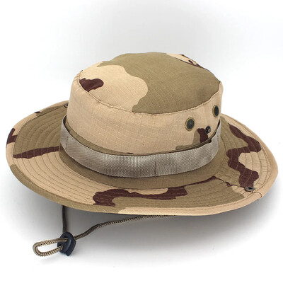 Protecție solară Boonie Hat Tactical Summer Sun Protection Cap Camuflaj Vânătoare Drumeții Pescuit Sporturi în aer liber Jungle Cap Bărbați