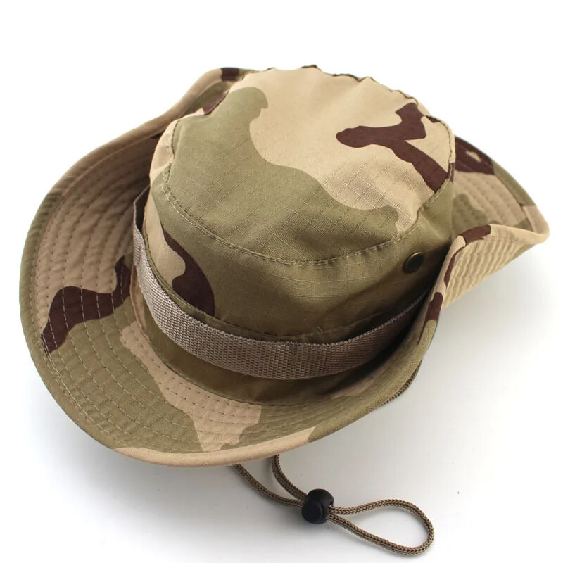 Protecție solară Boonie Hat Tactical Summer Sun Protection Cap Camuflaj Vânătoare Drumeții Pescuit Sporturi în aer liber Jungle Cap Bărbați