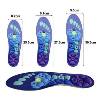 Acupressures Insoles, Magnetic Insoles for Women & Men, EVA Foot Massage Orthopedic Acupressures Insoles Pads, Standing All Day