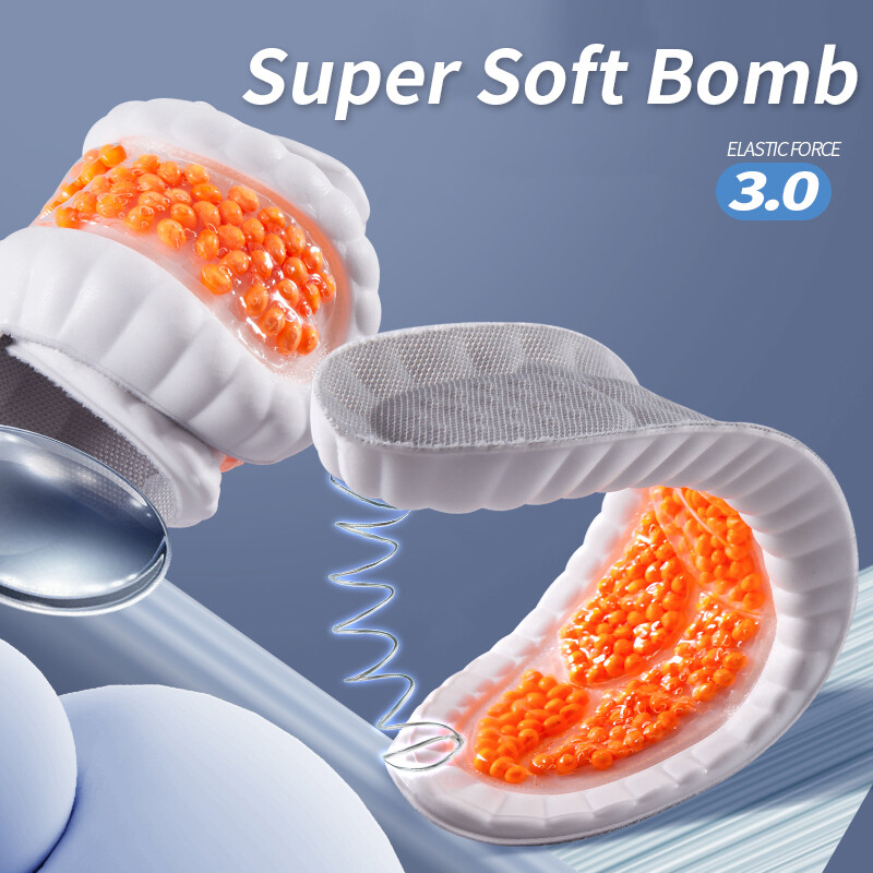 Pernă de aer TPU îmbunătățit Sport Absorbție de șoc Branțuri elastice înalte Tampoane pentru pantofi de alergare Deodorant Rebound Picioare confortabile C