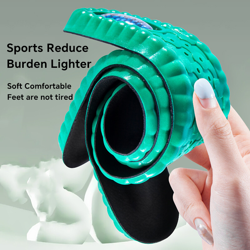 1 pereche de branțuri pentru sport Branțuri din latex moale din PU care absorb șocuri, respirabile, care absoarbe transpirația, pentru bărbați, pentru femei, tălpi anti-durere pentru călcâi