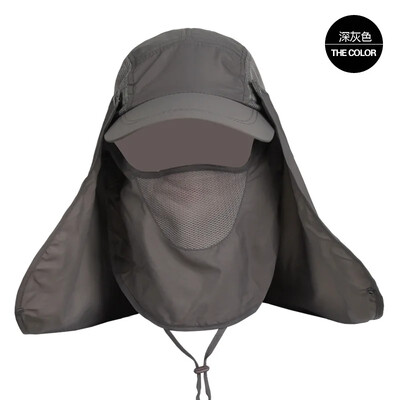 UV aizsardzība makšķerēšanas cepure kalnā kāpšana saules ēnojums visos virzienos ātri žūstošs sports pārgājiens kempings vizieris sejas kakla pārsegs