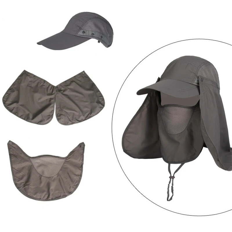 UV aizsardzība makšķerēšanas cepure kalnā kāpšana saules ēnojums visos virzienos ātri žūstošs sports pārgājiens kempings vizieris sejas kakla pārsegs