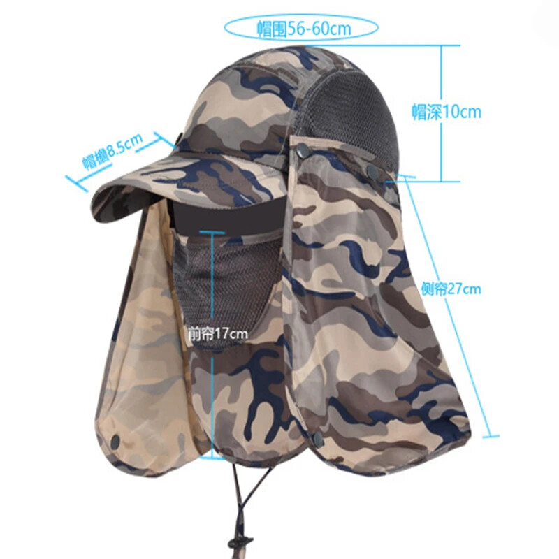 UV aizsardzība makšķerēšanas cepure kalnā kāpšana saules ēnojums visos virzienos ātri žūstošs sports pārgājiens kempings vizieris sejas kakla pārsegs