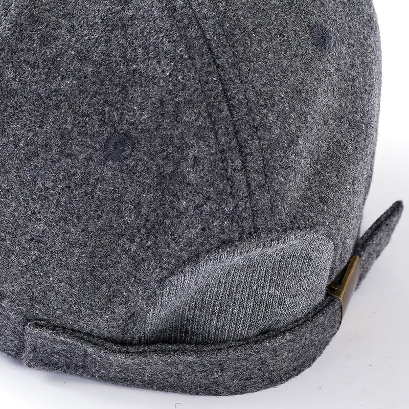 Tētis Ziemas silta, filca pieguloša beisbola cepure Vīriešu aizmugurē Slēgta Vilnas sporta cepure Vīriešu liela izmēra Snapback cepure M 55-60cm L 60-65cm