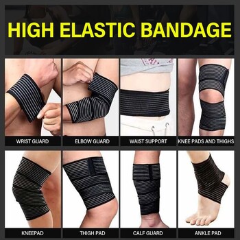 1PC Sports Elastic Compression Knee Bandages Ιμάντες γυμναστικής για γυμναστική άρση βαρών Squats Περιτυλίγματα προπόνησης συμπίεσης ποδιών