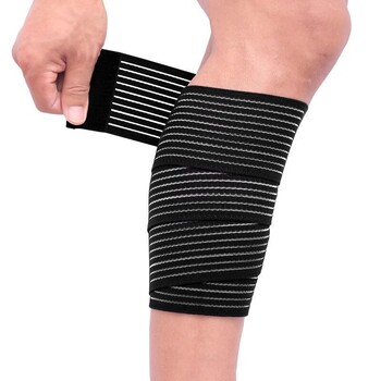 1PC Sports Elastic Compression Knee Bandages Ιμάντες γυμναστικής για γυμναστική άρση βαρών Squats Περιτυλίγματα προπόνησης συμπίεσης ποδιών