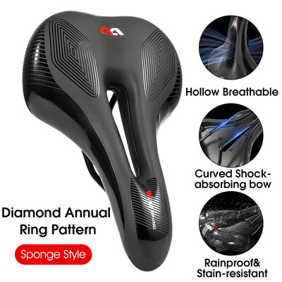 WEST BIKING velosipēda sēdeklis PU ūdensizturīgs augstas elastības silikona velosipēda spilvens, dobs, elpojošs, triecienizturīgs MTB šosejas velosipēda sēdeklis