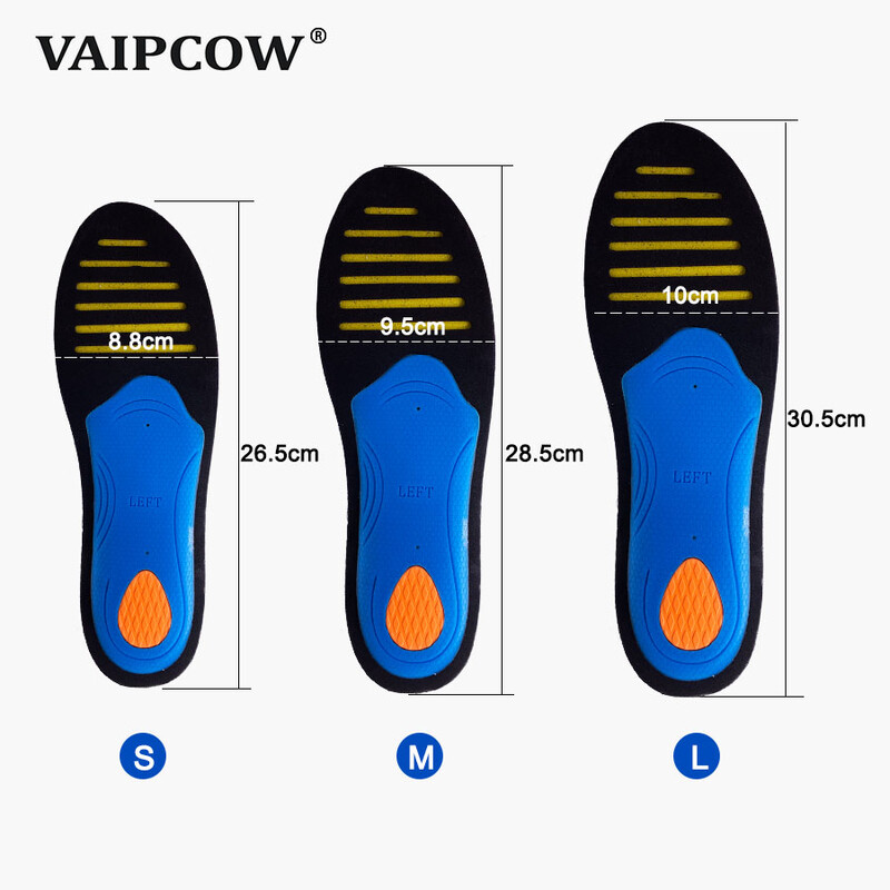 VAIPCOW Pantofi ortopedici Talpă branțuri Picioare plate Suport arc unisex EVA Suport ortopedic pentru pantofi sport Pernă de inserare