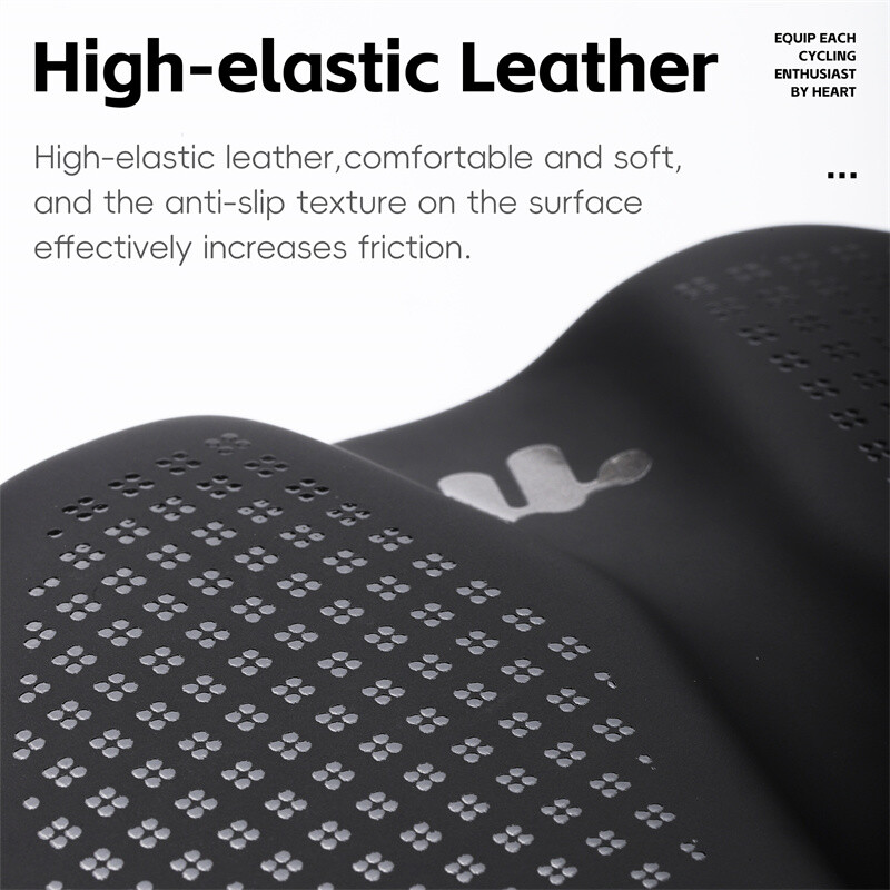 WEST BIKING Șaua de bicicletă goală, respirabilă, pernă de scaun moale MTB, care absoarbe șocurile, anti-alunecare, din piele, bicicletă de drum, șa ușoară