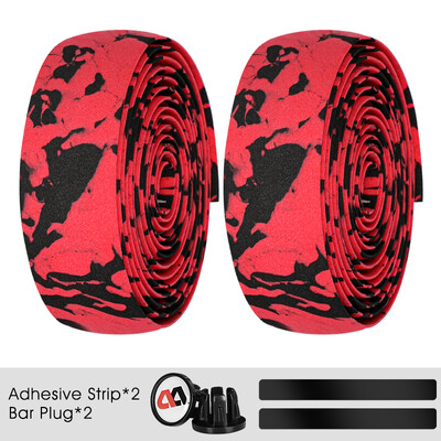 WEST BIKING Bandă pentru ghidon pentru bicicletă de șosea Învelișuri anti-alunecare de amortizare cu dopuri de bară Undiță de pescuit Banda de centură pentru mâner pentru bicicletă 2 buc