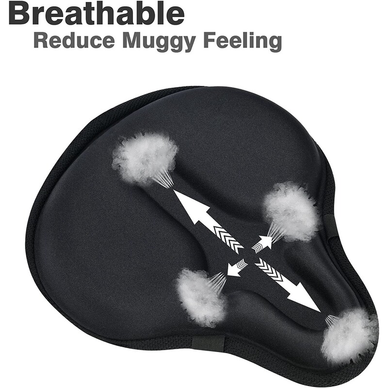 Elektrinio dviračio balnelio sėdynė Minkšta sutirštinta elektrinė dviračio gelio pagalvėlės pagalvėlės užvalkalas Patogi kvėpuojanti pagalvėlė važiuojant dviračiu keliu