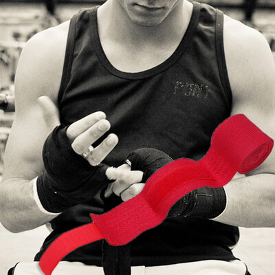 2,5 м Бокс Спортна обвивка Muay Thai Handwrap Памук MMA Combat Protection Belt Еластичен Тренировъчен Състезание Фитнес Спорт