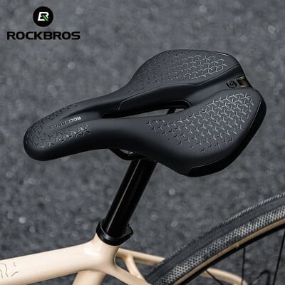 Șaua de bicicletă ROCKBROS Scaun pentru ciclism, respirabil, rezistent la șocuri Pernă din piele PU anti-alunecare Șa ușoară pentru bicicletă de drum MTB