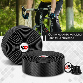 WEST BIKING Road Bike Tape Ταινίες τιμονιού ποδηλάτου 3K Carbon Woave PU Δερμάτινα αξεσουάρ ποδηλάτου