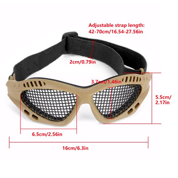 Κυνήγι σε εξωτερικούς χώρους Airsoft Net Tactical Shock Resistance Eyes Protecting Outdoor Sports Metal Mesh Glass Goggle Outdoor Tools