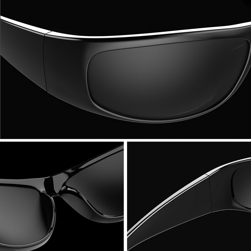 MAXJULI super tamne sunčane naočale za muškarce Crne omotane sunčane naočale za UV400 zaštitu W8005