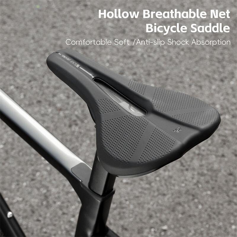 WEST BIKING MTB šosejas velosipēda sēdeklis, dobs elpojošs ādas sēdeklis velosipēda amortizators, ērts mīksts spilvens riteņbraukšanai