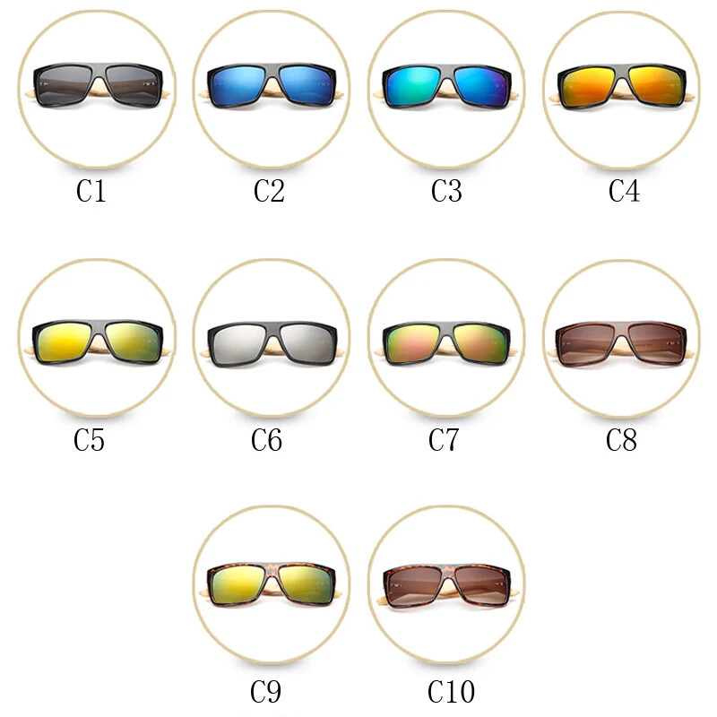 Klasiskās bambusa koka kāpšanas saulesbrilles Zīmols Dizains Vīriešu Sieviešu pārklājums Spoguļbrilles Retro brilles Toņi Gafas De Sol UV400
