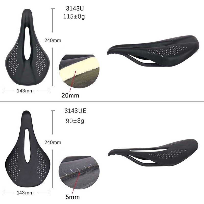 ELITAONE MTB Carbon Saddle Super Light 89g Road Bike Segli 240x143/155mm UD Bare Carbon Finish velosipēda sēdeklis