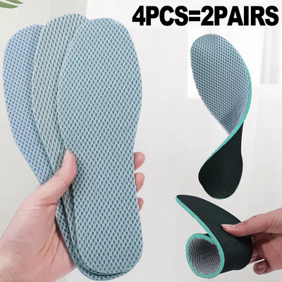 2/4PCS Амортисьорни вложки за обувки Подложка Мека спортна стелка Мемори пяна Дишаща възглавница за бягане, абсорбираща потта Ортопедични стелки