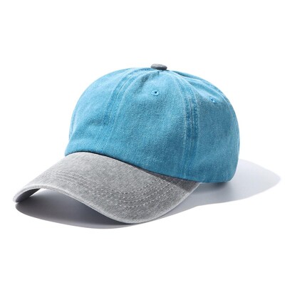 Distressed izbalējis WASHED DENIM cepure Vintage vīriešu sieviešu Trucker beisbola cepures