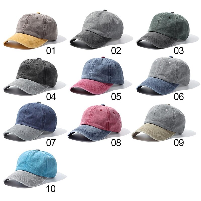 Distressed izbalējis WASHED DENIM cepure Vintage vīriešu sieviešu Trucker beisbola cepures