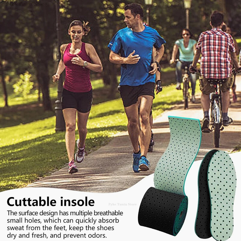50/150 cm griežamas zolītes Pieaugušajiem bērniem Mīkstas Ērtas Sporta Elpojošas Amortizējošas apavu ieliktņi Universālas pēdu zoles zolītes