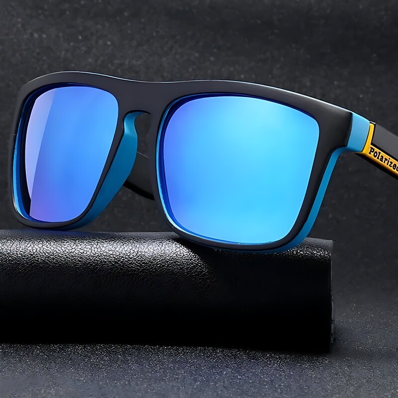 2024. gada modes puiša saulesbrilles Polarizētas saulesbrilles vīriešiem klasiska dizaina spogulis kvadrātveida dāmu saulesbrilles sievietēm motociklu brilles